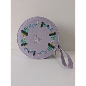 Pre-Loved Anna Sui Lavender wristlet clutch bag/Cosmetic/make up bag